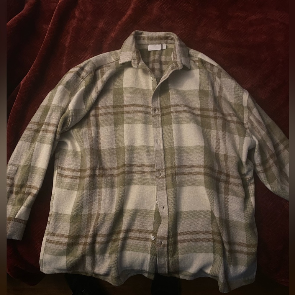 Zara oversized Flannel button up. rare mint unworn